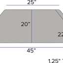 Flash Furniture Mobile 22.5''W x 45''L Trapezoid Grey HP Laminate Activity Table - Standard Height Adjustable Legs, 25.5"W X 46.25"L