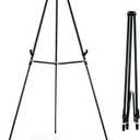 Falling in Art 70" Adjustable Aluminum Display Easel Stand, Versatile Tripod Easel for Artistic Presentations Stand, Lightweight and Sturdy for Art Shows, Exhibitions, and Studios, Holds 20 lbs
