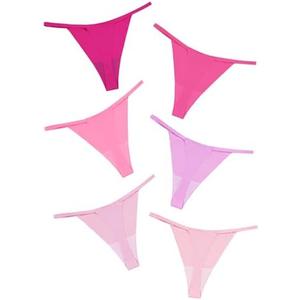 DEANGELMON Seamless G-string Thongs for Women - No Show Thong Underwear Low Rise Stretch Panties Workout Pack, XS