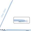 B BELK Compatible with MacBook Air 13 inch Case M1 2022 2021 2020 2019 2018 A2337 A2179 A1932 Touch ID,Matte Plastic Hard Shell+Keyboard Cover+Screen Protector for MacBook Air 13.3 inch Case,Airy Blue