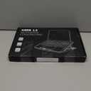 LIENS Laptop Cooling Pad with Adjustable Height Two 5.1 Inches Fan 2 USB Ports Suitable for 12"-15.6" LaptopsBlack