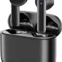 Wireless Earbuds 40H Playtime 8H Continuous Playtime Bluetooth Ear Buds, IPX6 Waterproof Stereo Sound Bluetooth Wireless Headphones with Microphone and Charging Case for iOS Android Sports Black
