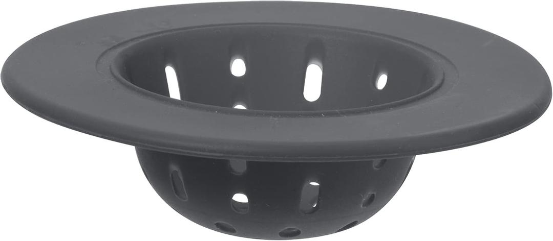OGGI Silicone Sink Strainer- Great Kitchen Sink Strainer, Sink Drain Strainer, Drain Stopper, Sink Plug, 4.6 Diameter Rim, Gray (4.6 inches (1 Pack))