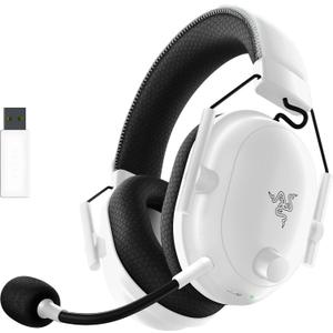 Razer BlackShark V2 Pro Wireless Gaming Headset: Super Wideband Mic - Pro Tuned FPS Profiles - 50mm Drivers - Plush Noise Isolating Earcups - 70 Hr Battery - Bluetooth - for PC, PS5, Switch 2 - White