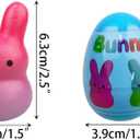 24 Pack Prefilled Easter Eggs with Easter Bunny Slow Rising Squishy Toys Inside Toys for Kids Girls Boys Easter Basket Stuffers Gifts Party Favors