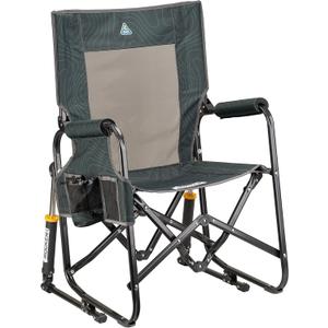 GCI Outdoor Freestyle Stowaway Rocker Portable Rocking Outdoor Camping Chair, Hunter Topo