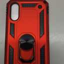 Samsung Galaxy A01 Phone Case, Samsung A01 Phone Case with Screen Protector, Military Grade Protective Cases with Ring for Samsung Galaxy A01 (Red)