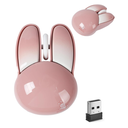 Wireless Mouse Bluetooth Cute Bunny Shape Small Quiet USB Optical Silent Funny Travel Cordless Mice for PC Laptop Desktop Computer Apple iPad Mac Macbook Air Pro Dell HP Chromebook Kids Women Men Gift