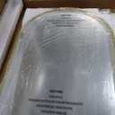 Gold Arch Mirror with Lights, 24x36 Inch Led Mirror for Bathroom, Wall-Mounted Mirror with Anti-Fog, Memory Function, 3 Color Temperature, Dimmable Led Bathroom Mirror