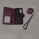 Wallet Case for Samsung Galaxy S20 FE 5G 6.5 inch with Wrist Strap, 9+ Card Slots Zipper Purse, PU Leather Stand Phone Cover for S 20 EF UW S20FE5G S20FE 20S S2O Fan Edition 4G G5 Deep Purple (Wine Red)