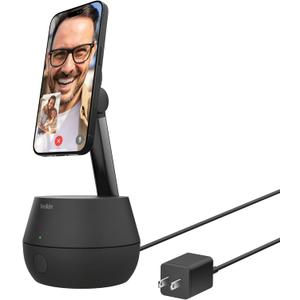 Belkin Wireless Charger Stand, Auto Face Tracking, Apple DockKit Certified, Tripod & MagSafe Compatible, No App Required, 360 Rotation, Influencer Content, Works w/FaceTime, TikTok, YouTube, etc.