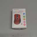 memzuoix 2.4G Wireless Mouse, 1400 DPI Mobile Optical Cordless Mouse with USB Receiver, Portable Computer Mice for Laptop, PC, Desktop, MacBook, 5 Buttons, Red