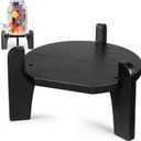 Roshtia 1 Pcs Beverage Dispenser Stand Bamboo Wood Drink Dispenser Stand Fits 6-8" Diameter of Glass Jar Base for Glass Beverage Water Jug Containers (Black)