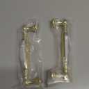 MFYS 2 Pack Crystal Drawer Pulls Handles Clear Crystal Cabinet Pulls Gold Drawer Knob Pull Glass Dresser for Bathroom Cupboard Knob (2, 5" Hole to Hole)