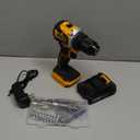 20V Brushless Cordless Drill/Driver, Compact Power Drill Set, Yellow Rechargeable Lithium-Ion Drill Kit, including 2.0Ah Battery, Charger and 3/8-inch Keyless Chuck