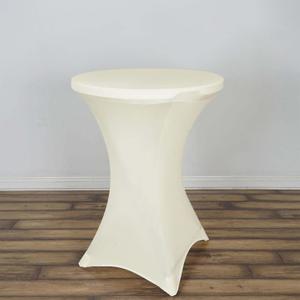 Efavormart Ivory Wholesale Stretchy Spandex Tablecover for Cocktail Table Wedding Party Bar Restaurant Tablecloth