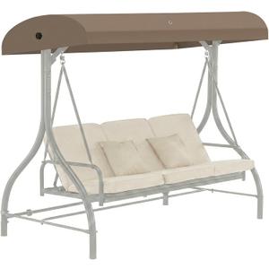 Replacement Canopy Top for GT Porch Swing Model GCS00229C, Outdoor Swing Chair Canopy Cover (Beige)