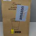 Lamosi 100 Pack 20 oz Clear Plastic Cups with Lids and Straws, Disposable Iced Coffee Cups with Lids for To-Go Cold Drinks, Smoothies and Slushie