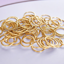 Textured Gold Brass Jump Rings, Jewelry Making Supplies 