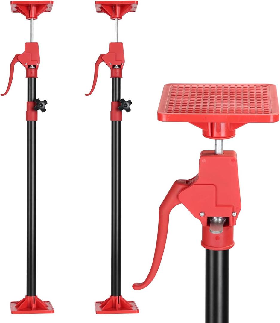 2PK Support Pole, 45 inch to114 inch Adjustable Third Hand Tool, Steel Telescopic Quick Support Rod with 78lbs Capacity for Cabinets Jack, Drywall Lift & Cargo Bars, 2Pack