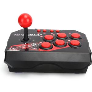 Arcade Fight Stick, 4 in 1 Wired Arcade Joystick Arcade Games Controller with Turbo Functions, Suitable for Switch/PC/PS3/Android Games