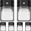 30W LED Wall Pack Light with Dusk to Dawn Sensor, 3600LM, 5000K Daylight, 120Vac Led Porch Lights, IP65 Waterproof Outdoor Security Lighting for Garage Warehouse Garden, ETL Certified, 6 Pack