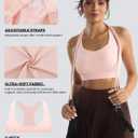 RUNNING GIRL Adjustable Straps High Impact Sports Bra for Women,High Support Workout Sports Bras with Sewn in Pads (Pink, XL)