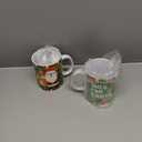 Yaomiao 4 Pcs Cookies for Santa Plate and Cup Set Christmas Santa Plates and Mugs for Milk and Cookies 2 Christmas Tray 2 Milk Cups Reindeer Elf Theme Gift Set for Xmas Dinner Party Favor