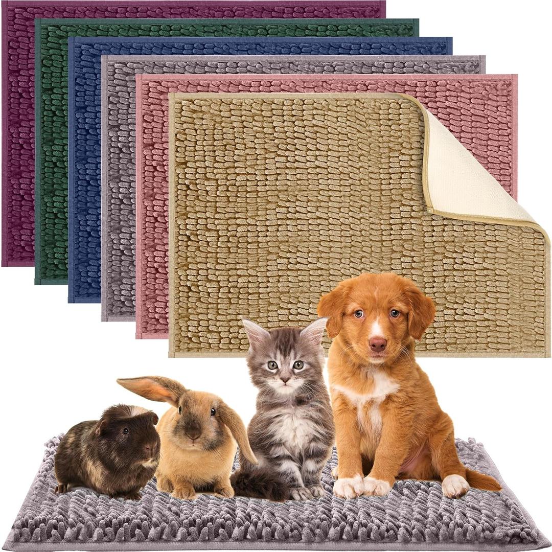 Fanfanwin 6 Pcs Guinea Pig Cage Liner 16 x 24 Inch for Guinea Pig Cage Bedding Reusable Rabbit Mat Pad Washable Training Pad Animal Sleeping Bedding Mat