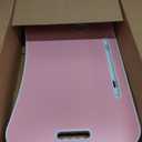 Folding Lap Desk, 23.6 Inch Wood Laptop Bed Desk with Cup Holder, Portable Bed Table for Working Writing Reading & Eating for Bed, Sofa, Couch, Floor - Pink