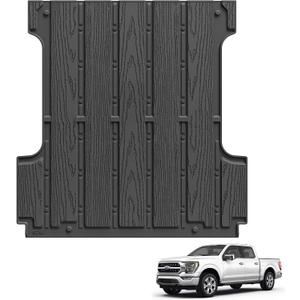 3W Bed Mat for Ford F-150 (5.5FT) 2015-2025 2026 Truck Bed (Include F150 Lightning 2024 2023 2022) All Weather Protector TPE Car Bed Liner Accessories Black