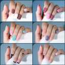 FANDAMEI Press on Nails, 24 Colors 576PCS Press on Nails Short Square Matte Glossy. Glitter Nails Short Round. Natural Fit Lightweight Fake Nails Natural for Nail Art