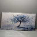 Canvas Wall Art Decor Modern Blue White Wall Art Prints Canvas Art Wall Decor Wall Art Pictures for Living Room Artwork for Walls Abstract Art Tree of Life Wall Art Bedroom Office Decor 20" X 40"