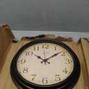 16 Inch Large Wall Clock Battery Operated Retro Decorative Round Clocks for Living Room Kitchen Office Decor, Bronze