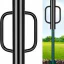 Gtongoko 8LB Fence Post Driver with Handles Heavy Duty T Post Driver Post Pounder for T-Posts, U Channel, Metal Post and Sign Post Pole Driver Tool, Black