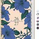2 x Academic Planner 2026-2027, Jul 2026-Jun 2027 Monthly & Weekly Planner | 6.3"x8.5" Pretty Calendar Planner for Women, Hardcover Organizer with tabs, School Office Home Supplies, Hibiscus Frame