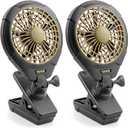 O2COOL Treva 5 in Battery Powered Clip Fan with Clamp 2-Pack | Yes