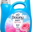 Downy Fabric Softener Liquid, April Fresh Scent, 140 fl oz, 190 Loads, HE Compatible, Downy Fabric Softener, Liquid Fabric Softener, Laundry