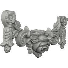 Ekena Millwork 14 1/4"W x 7"H x 2"P Rose Swag Onlay