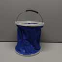Collapsible Bucket 13L with Handle, 3.5 Gallon Foldable Container, Folding Portable Water Supplies for Outdoor Car Wash Garden Camping (Blue)