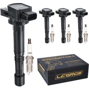 Set of 4 Ignition Coil Pack Spark Plugs for Honda Accord CRV Civic SI Element Acura RSX CSX 2002 2003 2004 2005 2006 2007 2008 2009 2.4 2.0 L4 Ignition Coils Spark Plugs UF311 UF583 C1382
