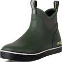 Kalkal Men's Deck Boots, Waterproof Fishing Rain Boots with High Traction, Men's Rubber Boots For Gardening Fishing Boating Camping Sailing, 6