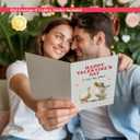 2 x Funny Valentines Day Card for Him Her, Cute Goose Lovers Happy Valentine's Day Card with Envelope & Sticker (5x7 IN, 1 Set) (Red)