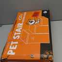 Dog Stairs with Storage 18" H, 3-Step Wider Dog Steps for Small/Medium/Large Old Dogs Cats, Folding Sturdy Pet Stairs Climbing Bed or Couch, Ramp for Car Up to 200 lbs (Beige, No Condo)