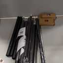 KAMANINA 1 Inch Double Curtain Rods 66 to 120 Inches (5.5-10 Feet), Heavy Duty Adjustable Double Curtain Rod for Windows, Black Drapery Rods with End Caps