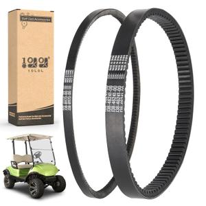 10L0L Golf Cart Drive Belt & Starter Generator Belt fit Yamaha G2, G5, G8, G9, G11, G14, G16, G20, G22, G29 Drive Gas 4 Cycle Models, OEM# J55-G6241-00, J55-H1173-00, J38-81173-00, JN6-H1173-00