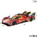 Bburago - Ferrari 499P 24H Le Mans Champion 2024#50 1:24 Scale Diecast Car, Detailed with Opening Doors, Ferrari Licence, Age 14+