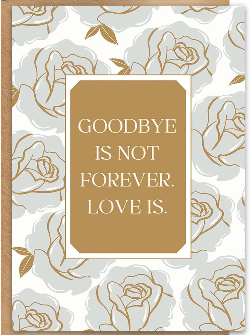 4 x Sympathy Card, Condolences Card, Sympathy Cards with Premium Envelope, 8x5.3 Inches, Double-Sided (BT-102)