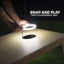 GoSports Cornhole Light Up LED Ring Kit 2pc Set - Red, White or Blue - Compatible with All Cornhole Games