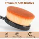 2 x Foundation Brush for Liquid Makeup,Kabuki Brush for Seamless Liquid, Cream, and Powder Application Ultra-Soft, Dense, and Cruelty-Free Synthetic Bristles for Streak-Free Blending (2 Pack)